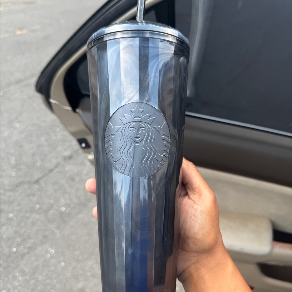 Starbucks Glossy Black Tumbler with Lid